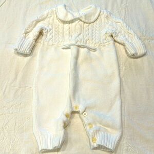 Ralph Lauren 3 mo white sweater romper